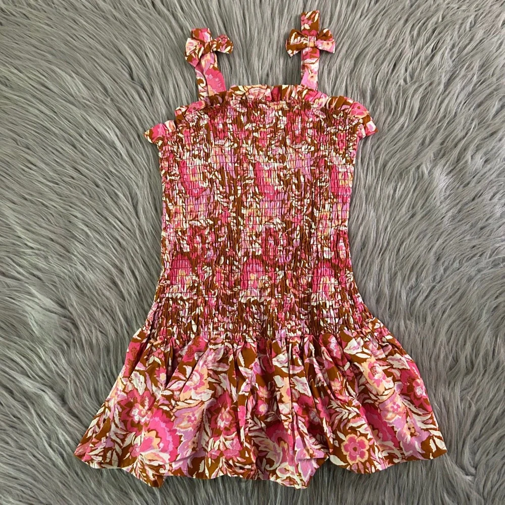 Wonder Nation Floral Sleeveless Dress Toddler Girls Size 3T Pink‎ Stretchy
